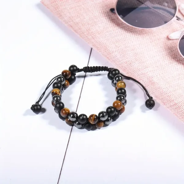 comprar Pulsera de Ojo de Tigre, Obsidiana Negra y Hematita