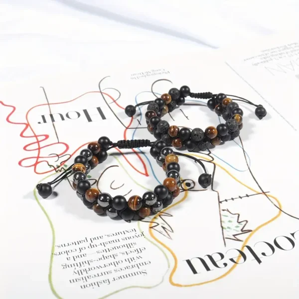 tienda Pulsera de Ojo de Tigre, Obsidiana Negra y Hematita